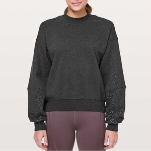 Lululemon x SoulCycle To The Beat Sweatshirt in Heathered Black Size 6